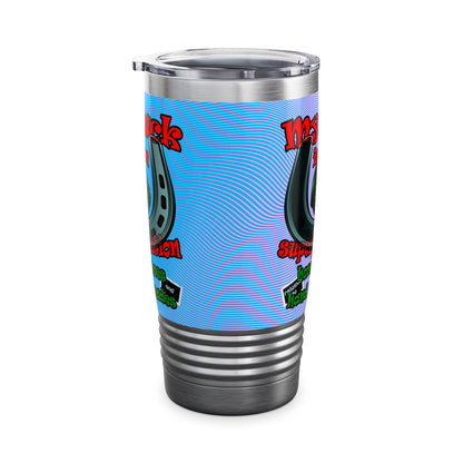 my luck - Ringneck Tumbler, 20oz (light blue-purple wave)