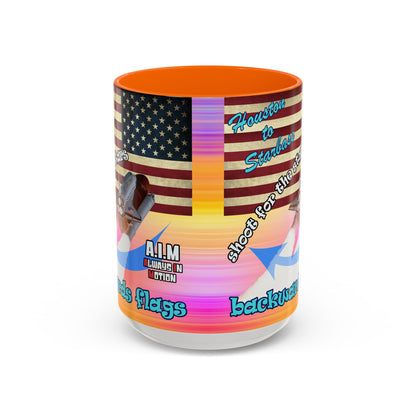shoot for the stars - Accent Mug (color blur)