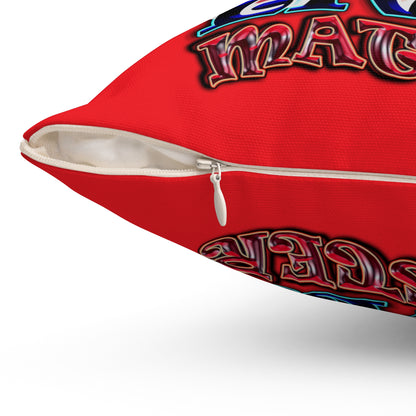 rw&b lives matter - Spun Polyester Square Pillow - (red)