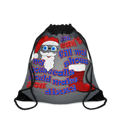 santa's shoes - Drawstring Bag (grey-light grey)