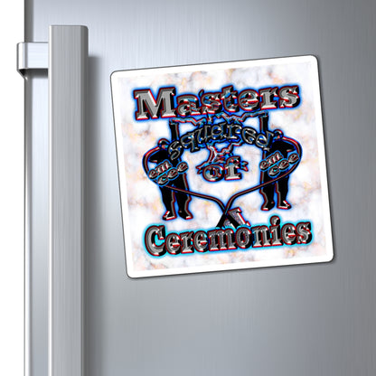 em cee squared - Magnets - (white marble)