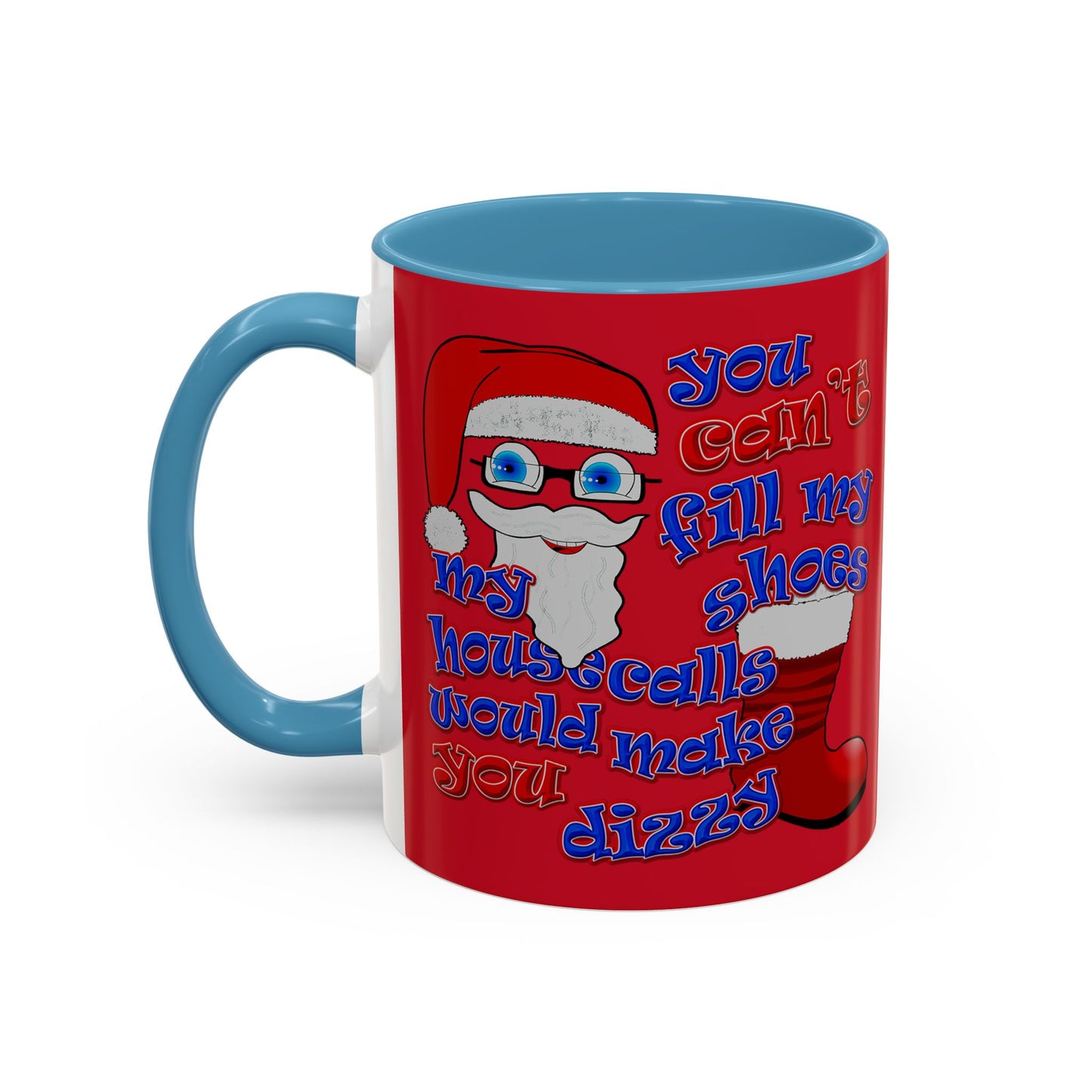 santa's shoes - Accent Mug (dark red)