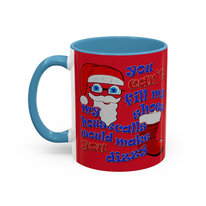 santa's shoes - Accent Mug (dark red)