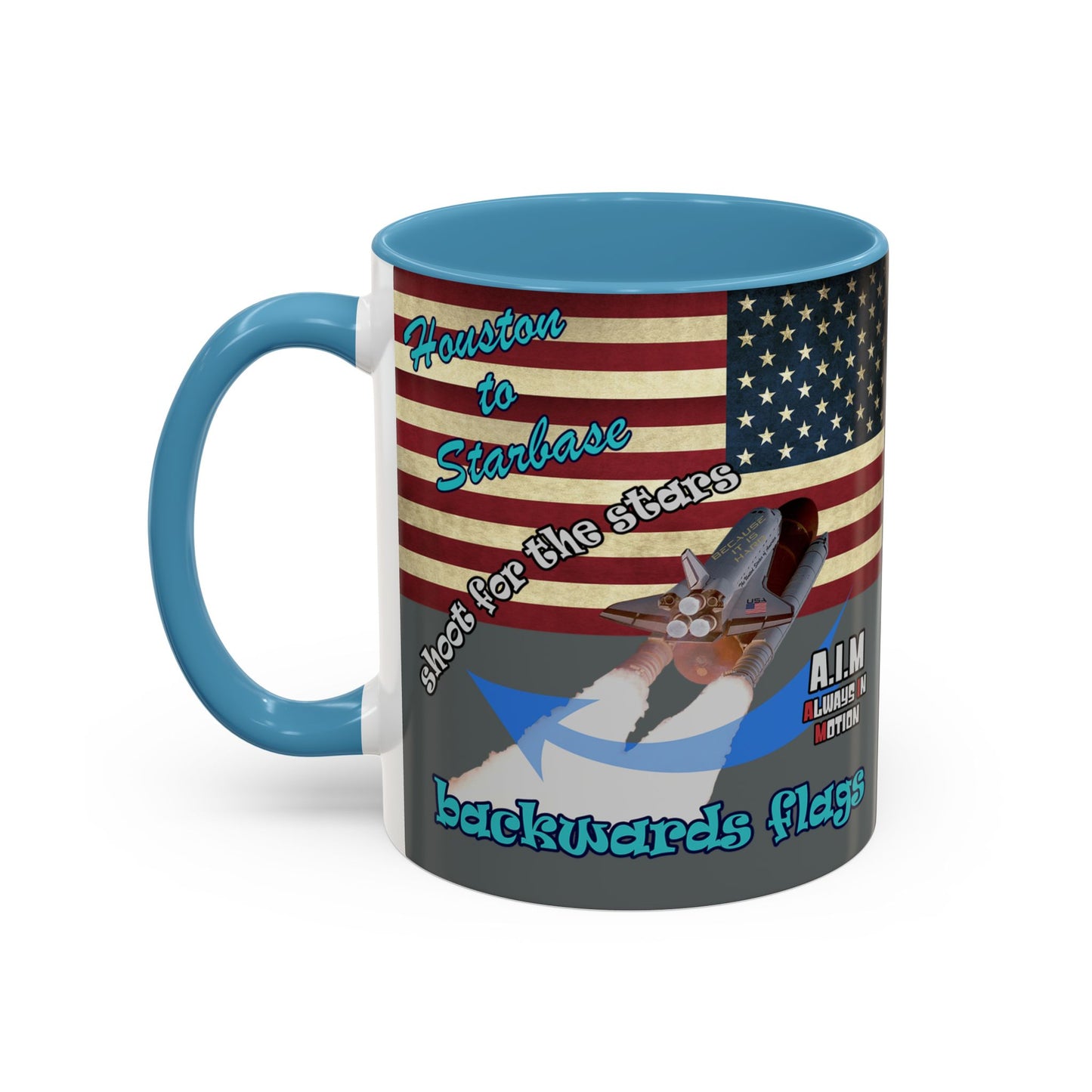 shoot for the stars - Accent Mug (dark grey)