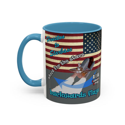 shoot for the stars - Accent Mug (dark grey)