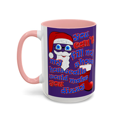santa's shoes - Accent Mug (purple)