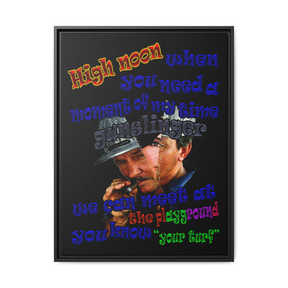 high noon - framed canvas art (black)