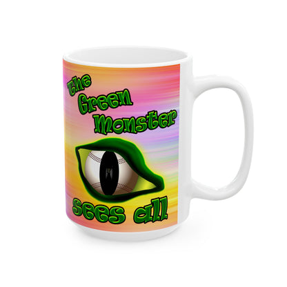 green monster - White Mug (color blur)