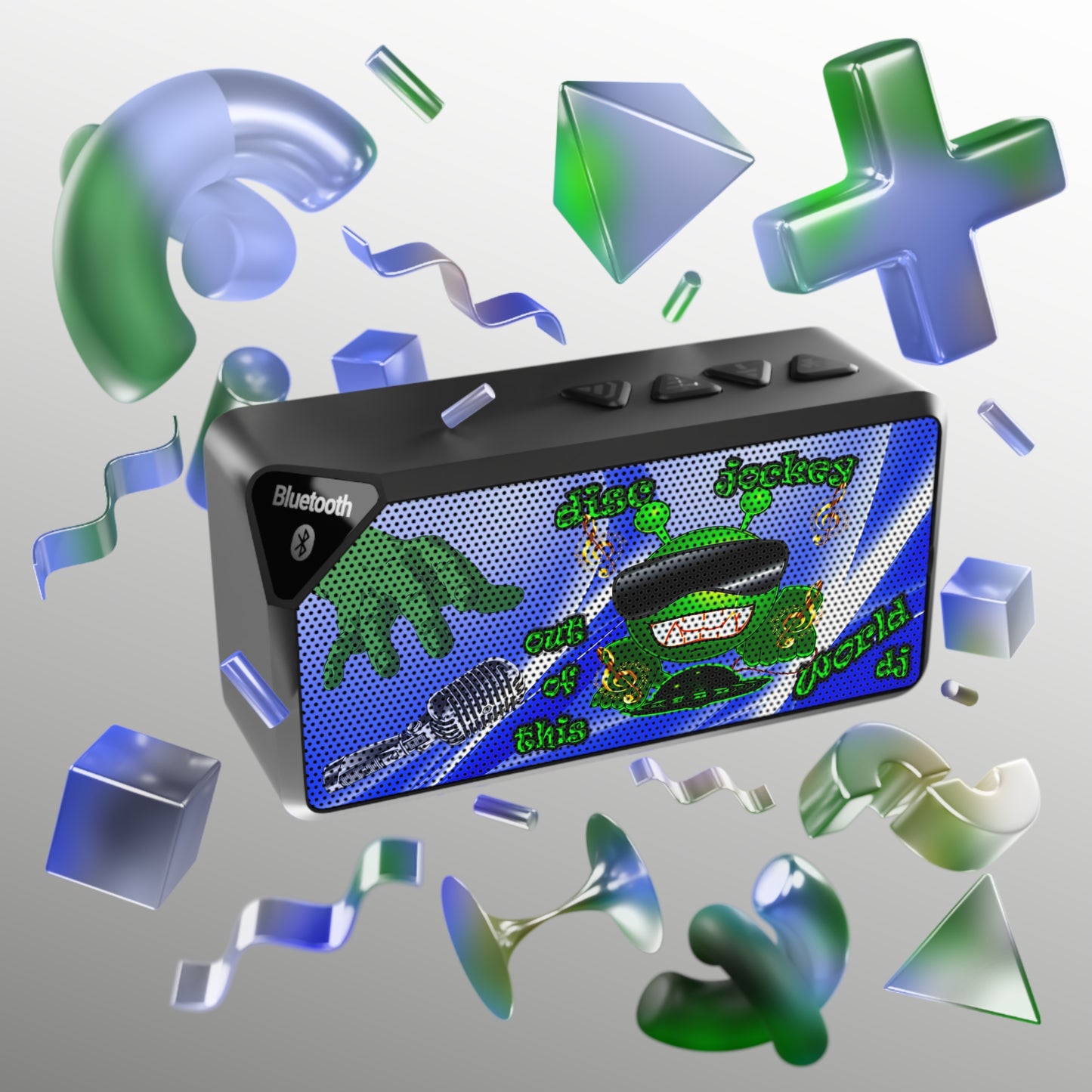 disc jockey - Jabba Bluetooth Speaker (blue-white wave)