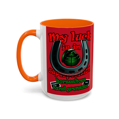 my luck - Accent Mug (dark red)