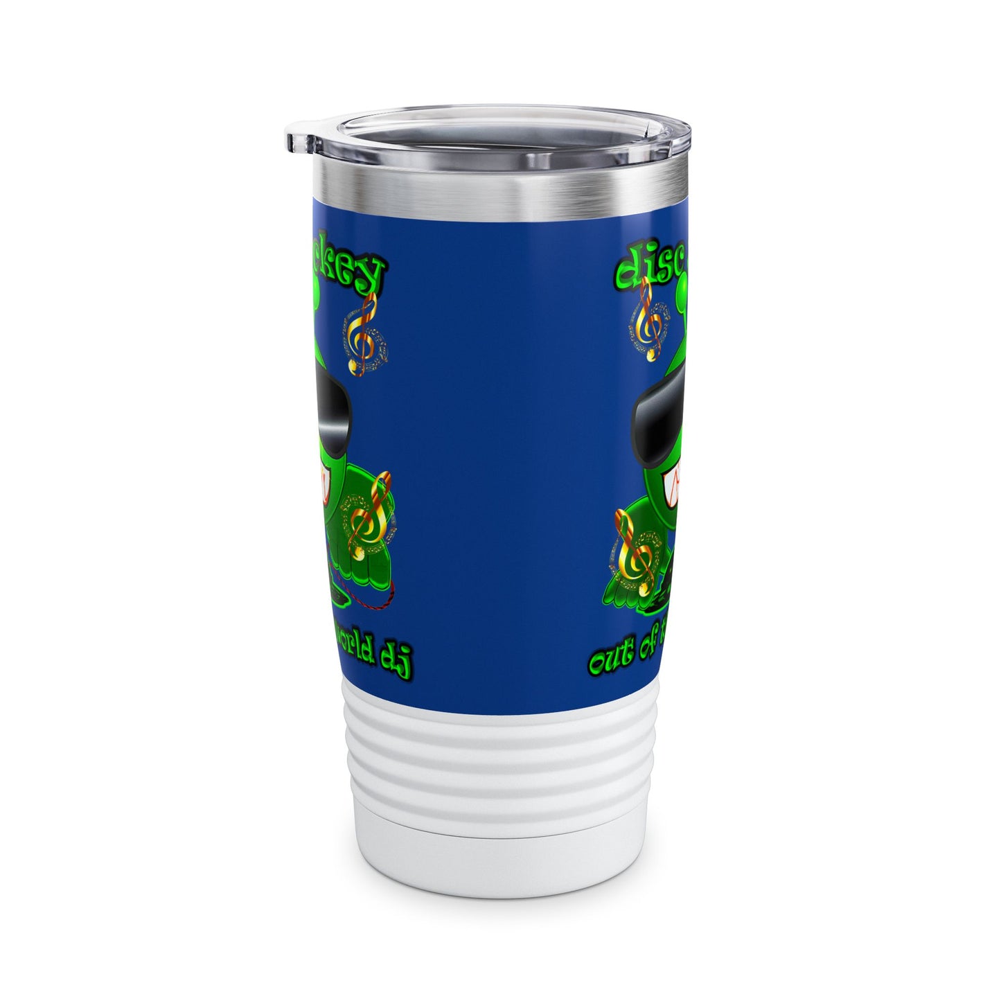 disc jockey - Ringneck Tumbler, 20oz (dark blue)