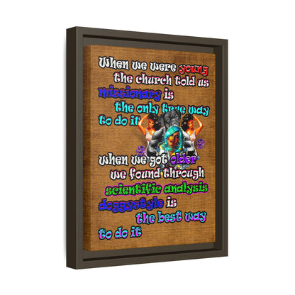 doggystyle - framed canvas art (brown papyrus)
