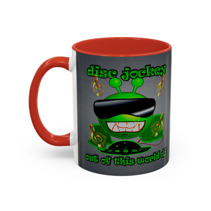 disc jockey - Accent Mug (grey-light grey)