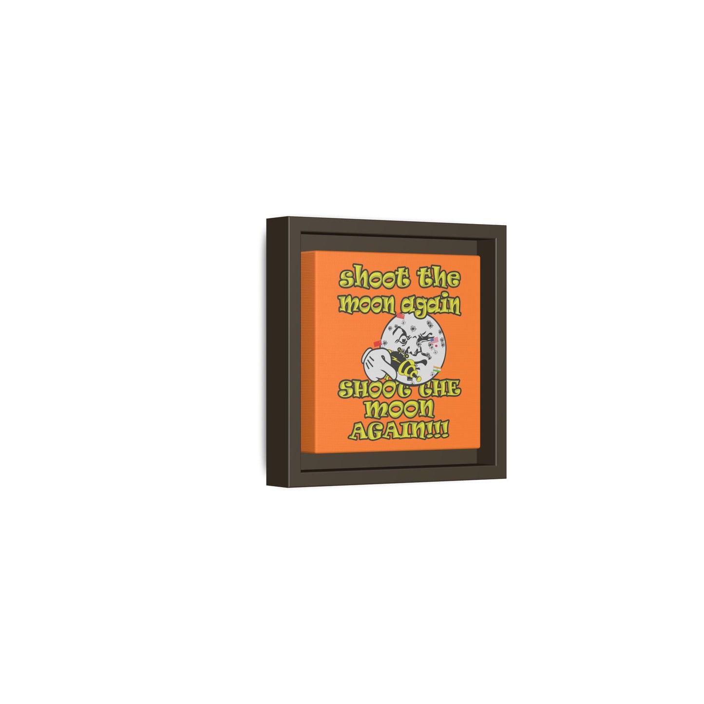 shoot the moon again - framed canvas art (crusta)