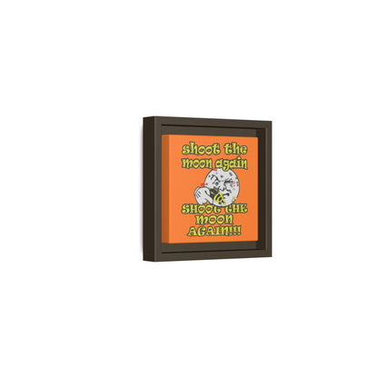 shoot the moon again - framed canvas art (crusta)