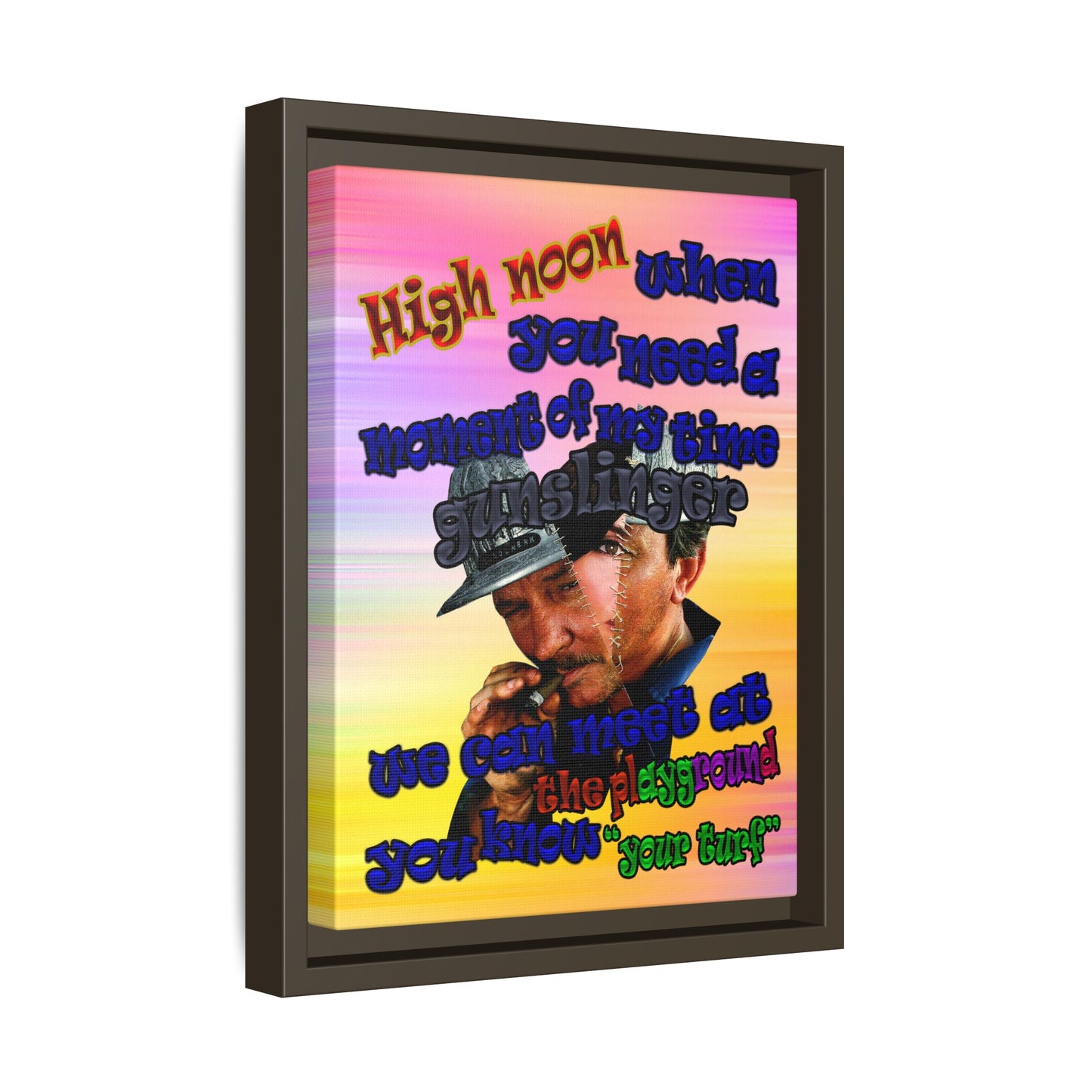 high noon - framed canvas art (color blur)