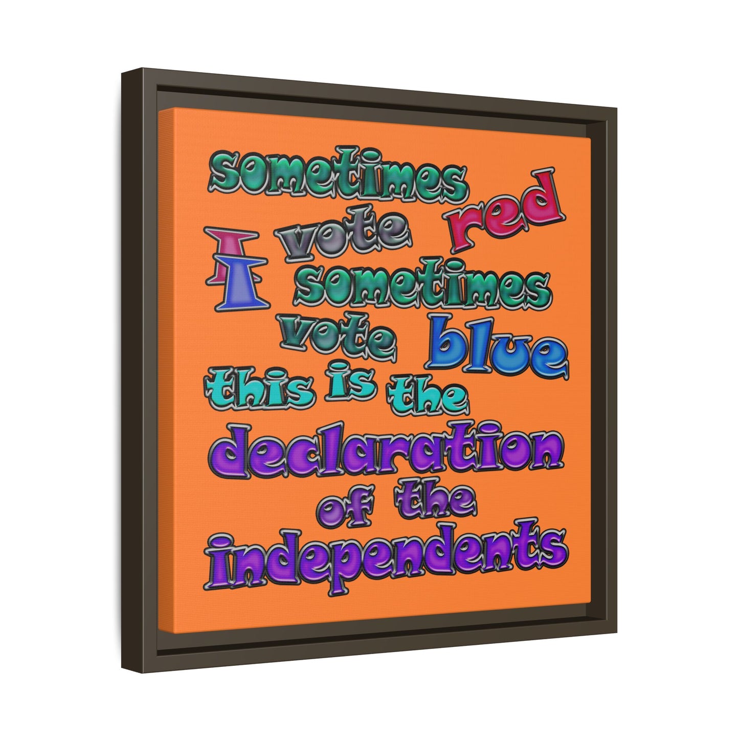declaration of the independents - framed canvas art (crusta)