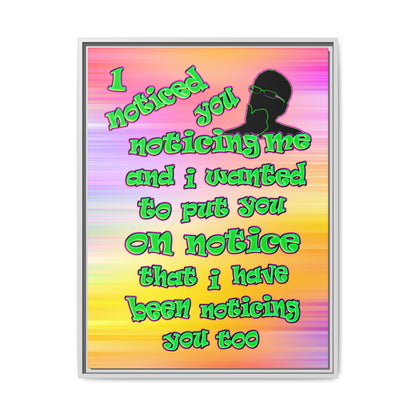 noticed you noticing - framed canvas art (color blur)