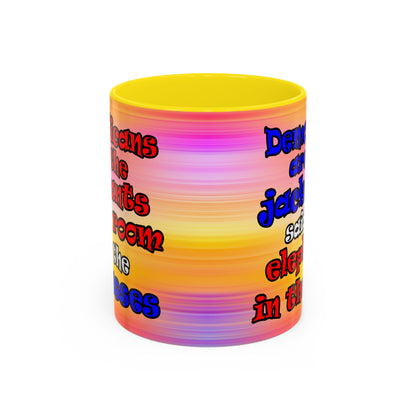 donkeys and elephants - Accent Mug (color blur)