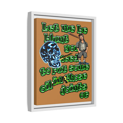 og - framed canvas art (light brown)