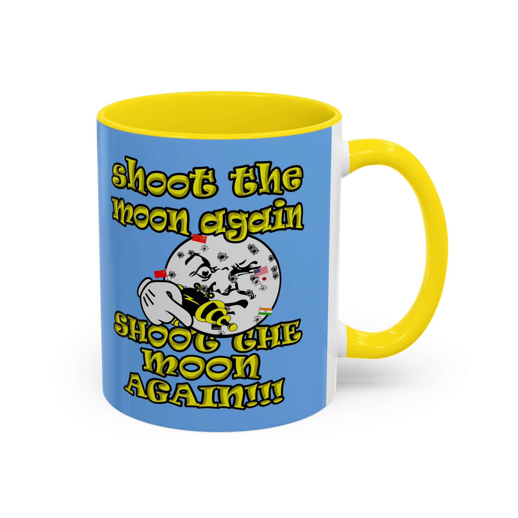 shoot the moon again - Accent Mug (light blue)