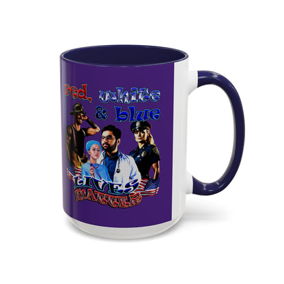 rw&b lives matter - Accent Mug (purple)