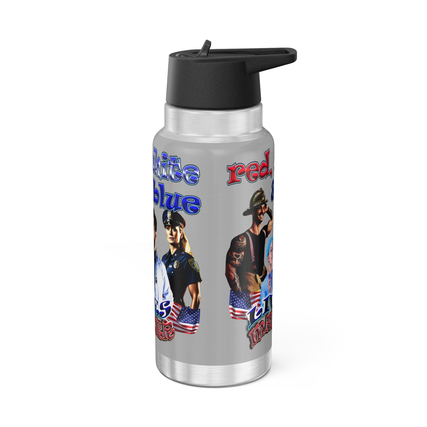 rw&b lives matter - Gator Tumbler, 32oz (light grey)
