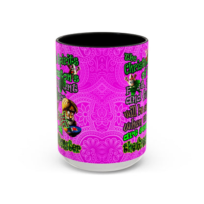 christmas spirits of boston - Accent Mug (pink swirl)