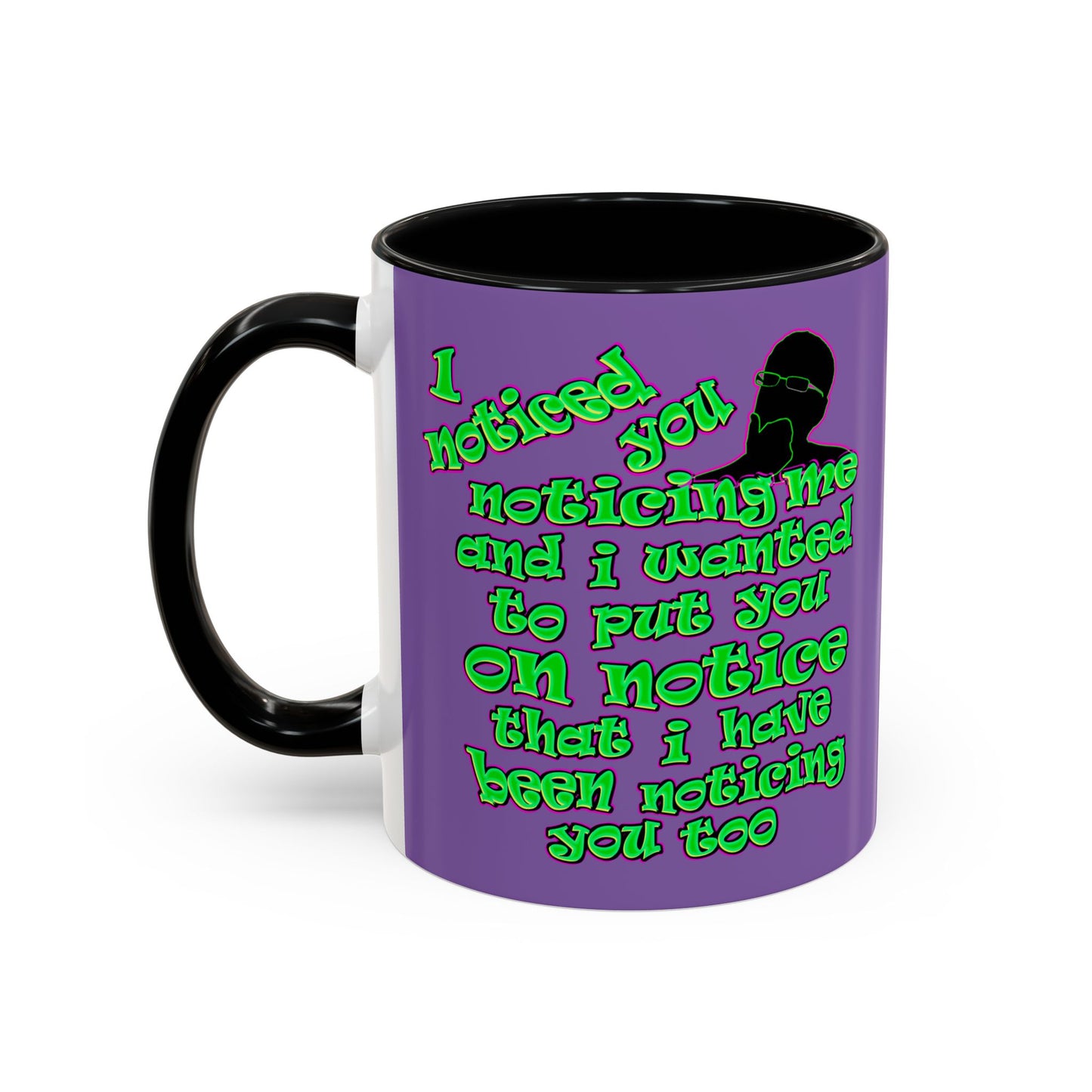 noticed you noticing - Accent Mug (light purple)
