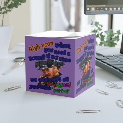 high noon - note cube (light purple)
