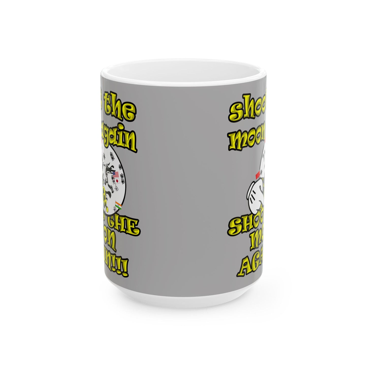 shoot the moon again - White Mug (light grey)