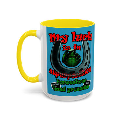 my luck - Accent Mug (turquoise)