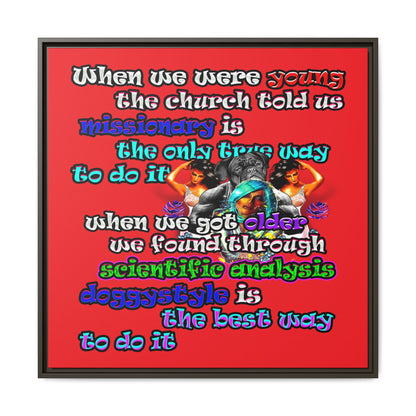 doggystyle - framed canvas art (red)