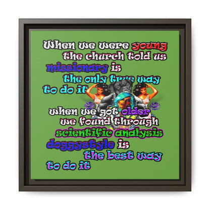 doggystyle - framed canvas art (green)
