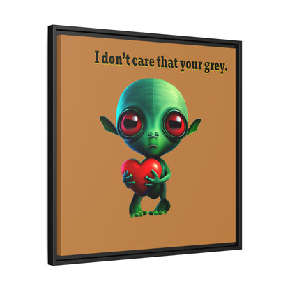 I don't care that your grey - framed canvas art (light brown)
