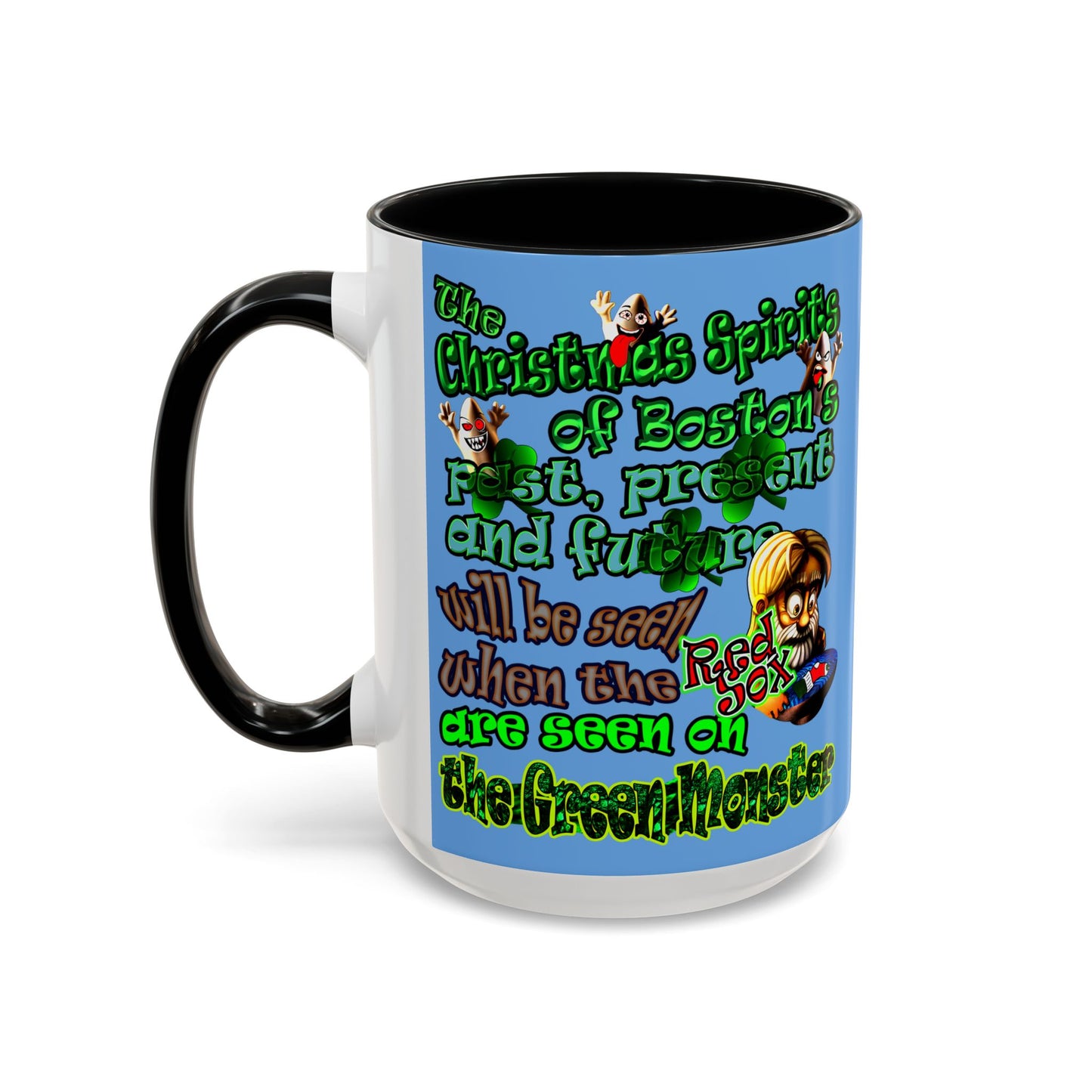 christmas spirits of boston - Accent Mug (light blue)