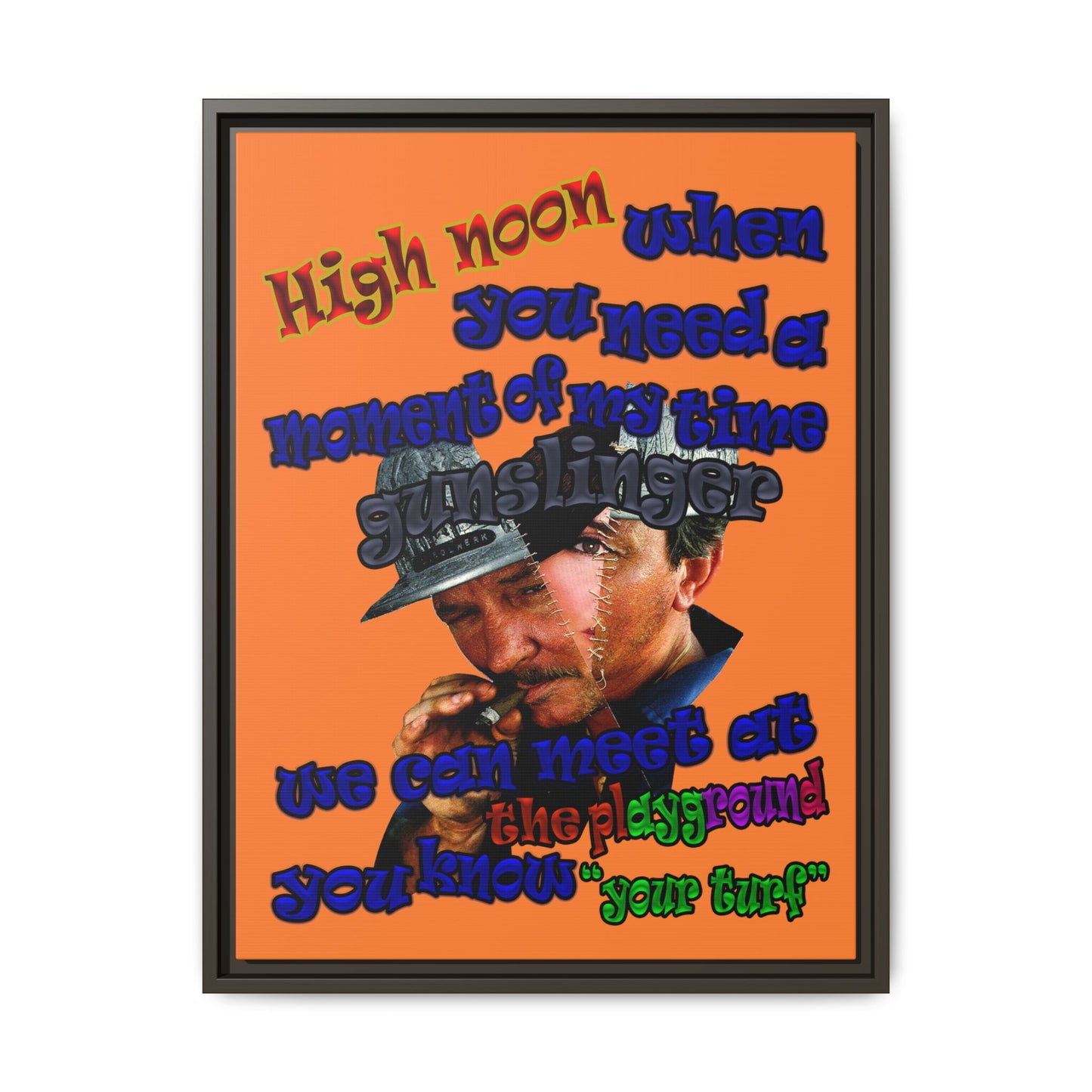 high noon - framed canvas art (crusta)