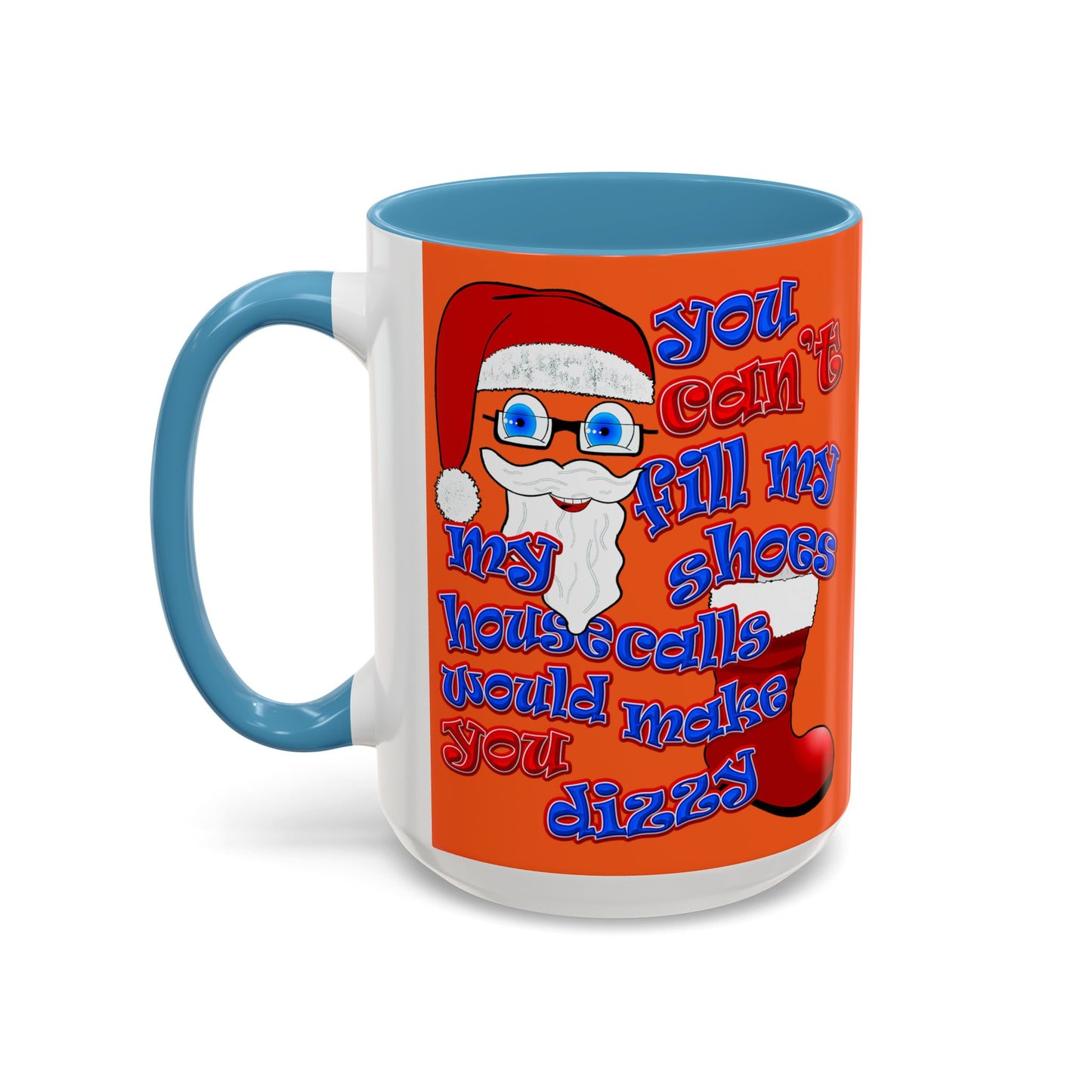 santa's shoes - Accent Mug (orange)
