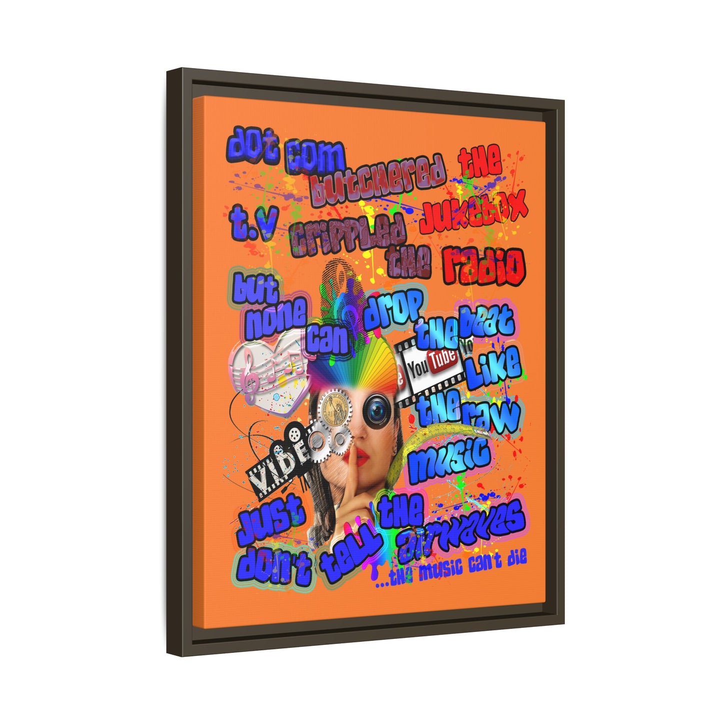drop the beat - framed canvas art (crusta)