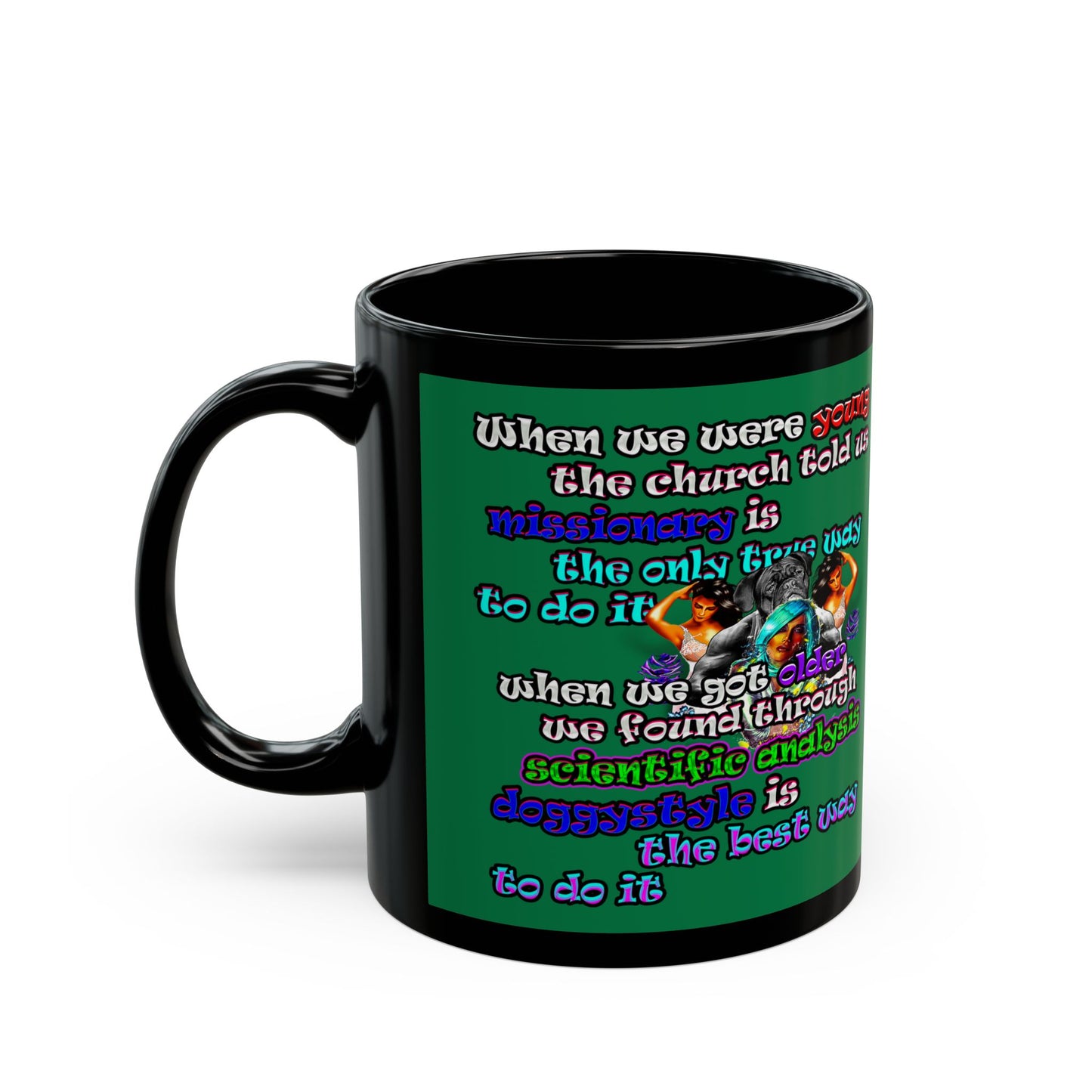 doggystyle - Black Mug (dark green)