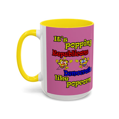 popping like popcorn - Accent Mug (light pink)