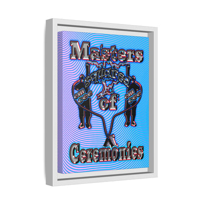 em cee squared - framed canvas art (light blue-purple wave)