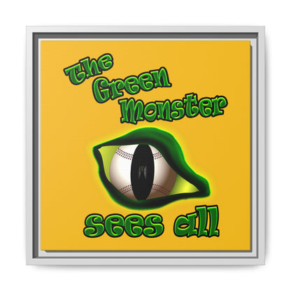 green monster - framed canvas art (yellow)