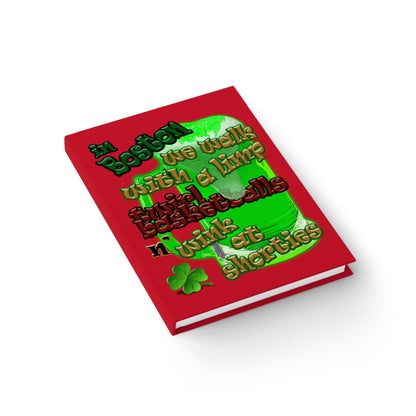 celtics logo - journal-lined (dark red)