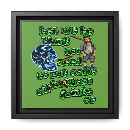 og - framed canvas art (green)