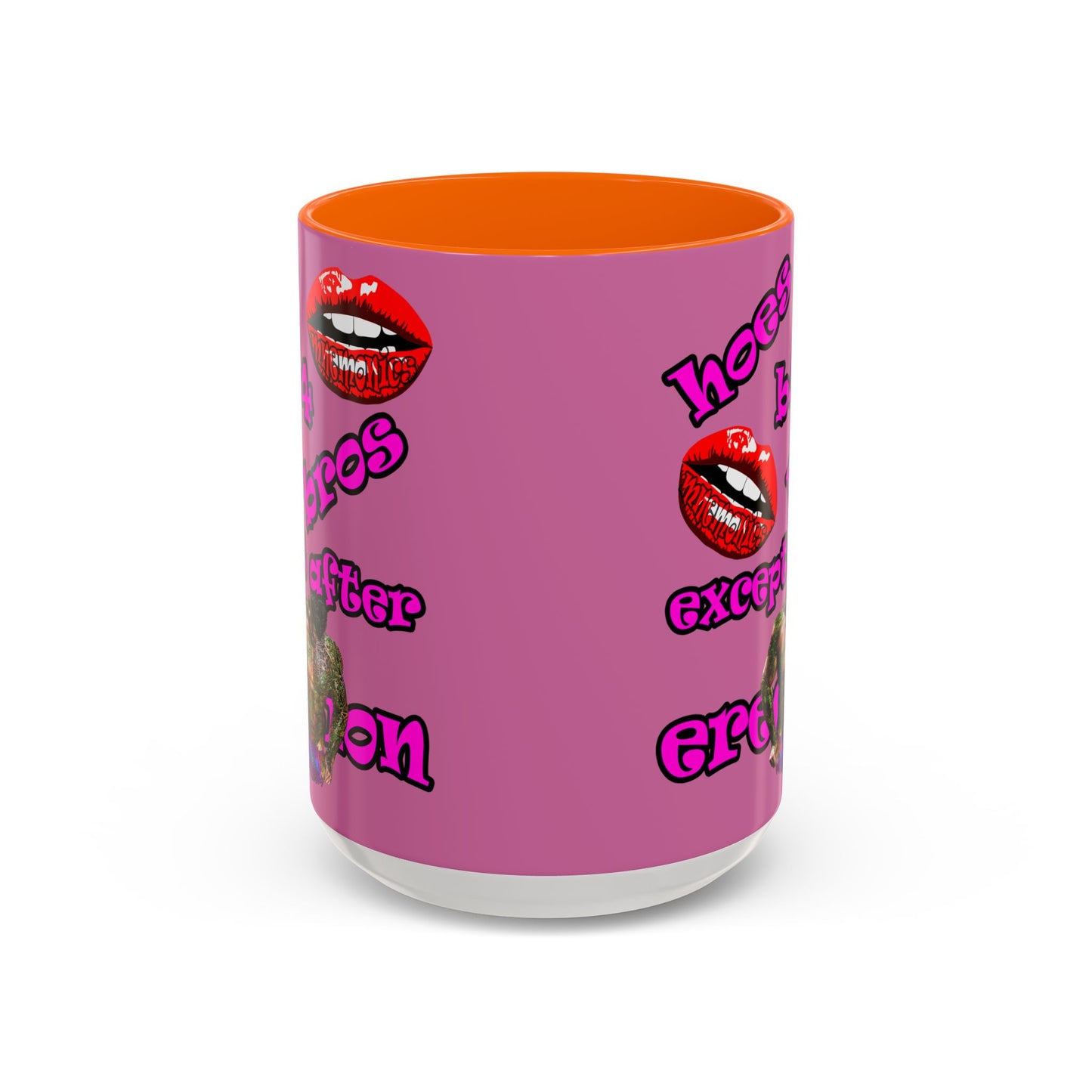 hoes b4 bros - Accent Mug (light pink)