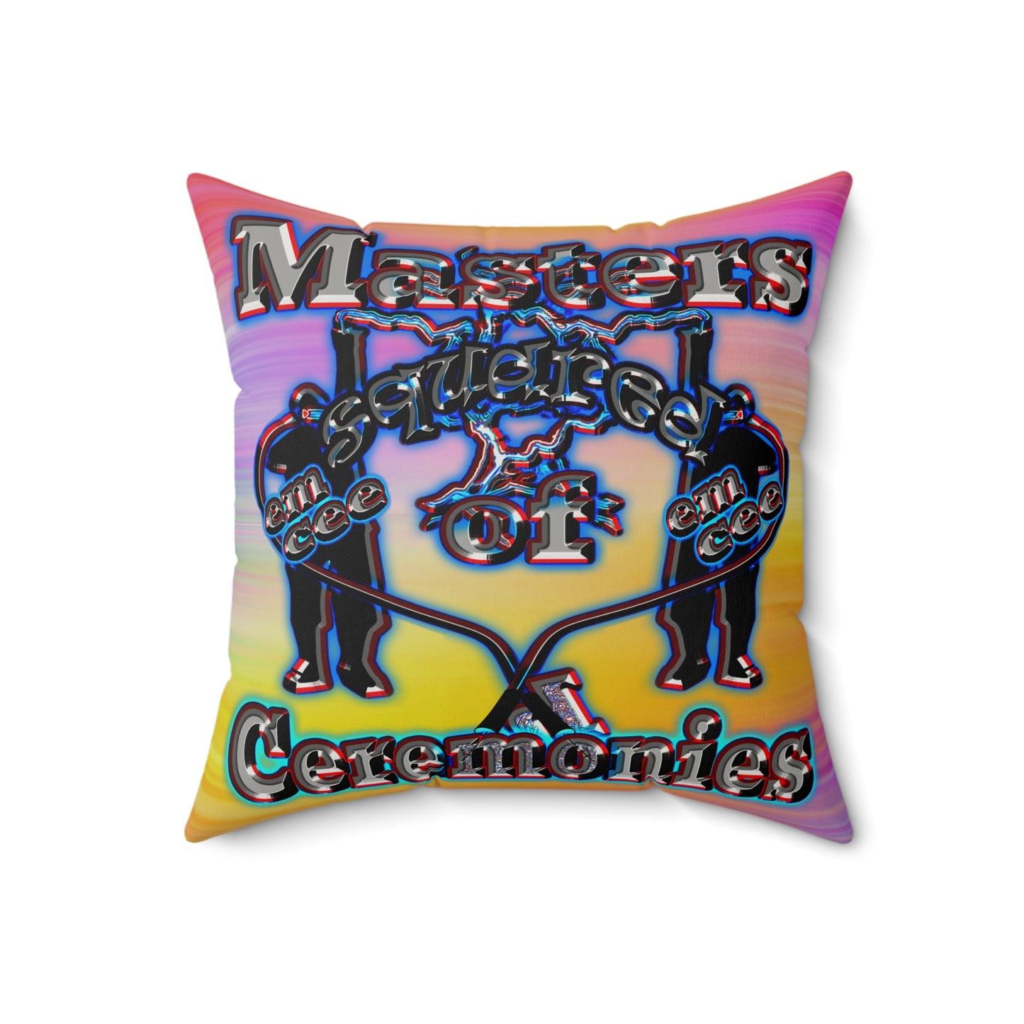 em cee squared - Faux Suede Square Pillow - (color blur)