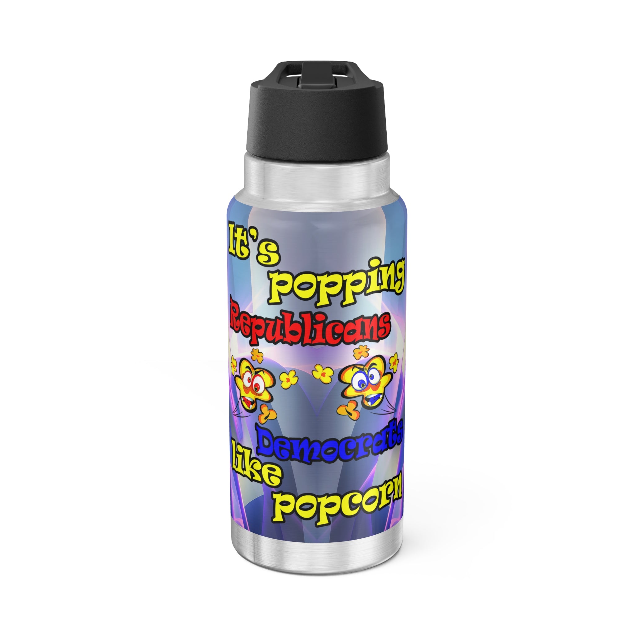 popping like popcorn - Gator Tumbler, 32oz  (grey-pink wave)