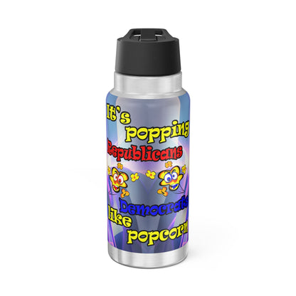 popping like popcorn - Gator Tumbler, 32oz  (grey-pink wave)