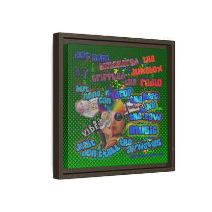 drop the beat - framed canvas art (logo green)